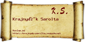 Krajnyák Sarolta névjegykártya