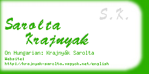 sarolta krajnyak business card